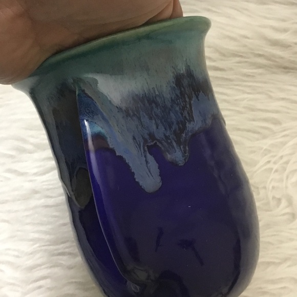 Boho blue coffee tea cup - Picture 6 of 13